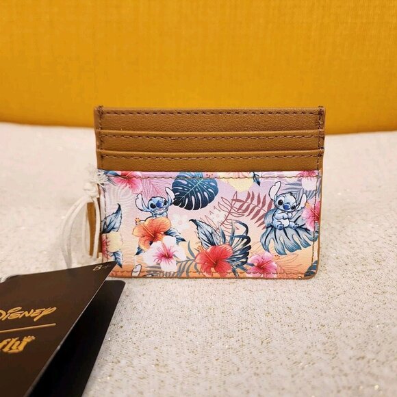 Loungefly Disney Lilo and Stitch Tropical Sunset Floral Cardholder Wallet NEW - Picture 2 of 10